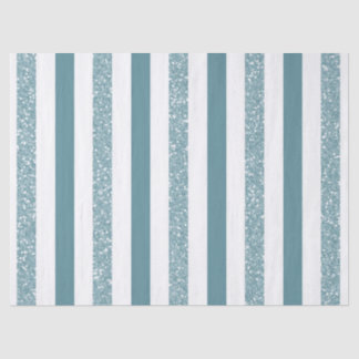 Blaue Streifen-Glitzer Seidenpapier