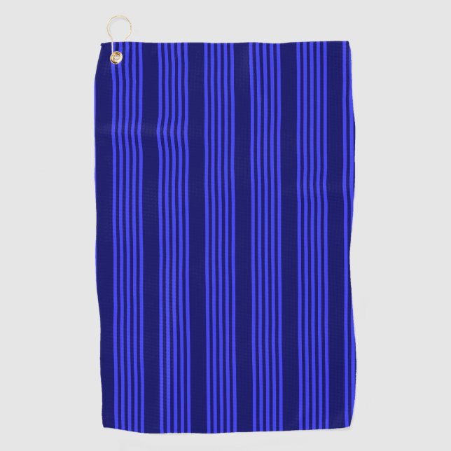 Blaue Streifen Golfhandtuch (Vorderseite)