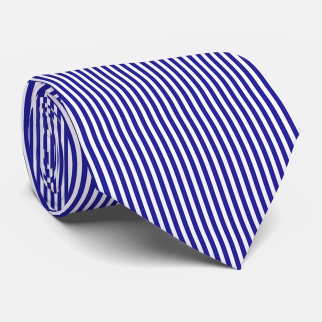 Blaue Streifen Herrenanzug  Krawatte (Gerollt)