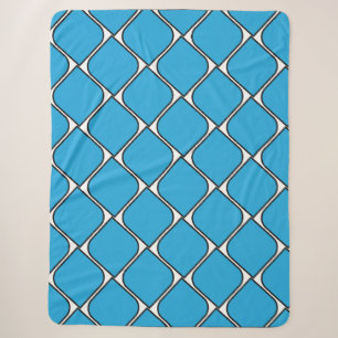 blaue Streifen Herz Kissenbezug Sherpadecke
