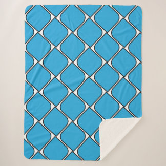 blaue Streifen Herz Kissenbezug Sherpadecke
