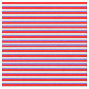 Blaue Streifen in Rot, Beige und Mittlerem Schiefe Stoff