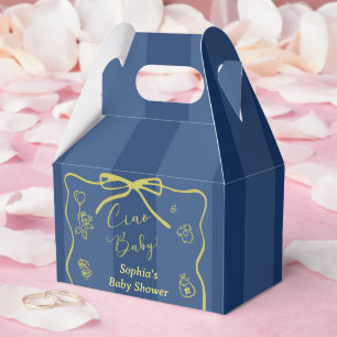 Blaue Streifen Italienisches Thema Ciao Baby Geschenkschachtel