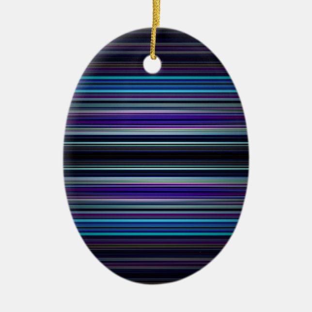Blaue Streifen Keramikornament (Vorne)