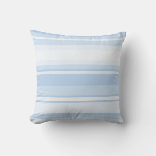 Blaue Streifen Kissen (Vorderseite)