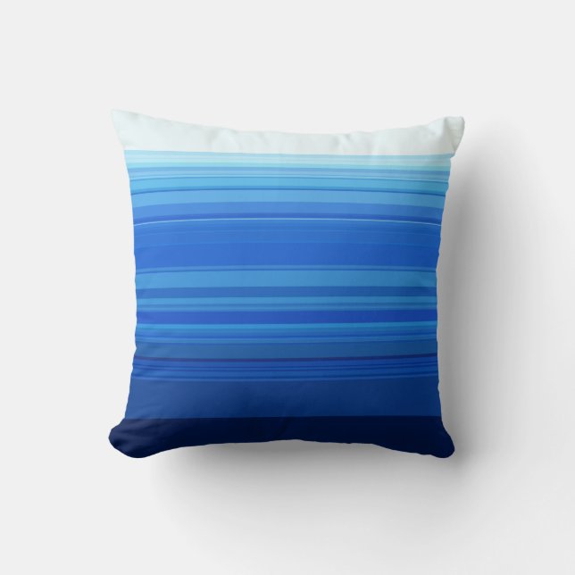 Blaue Streifen Kissen (Vorderseite)