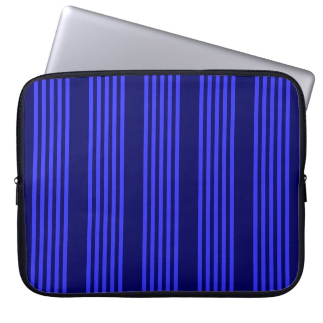 Blaue Streifen Laptopschutzhülle (Vorderseite)