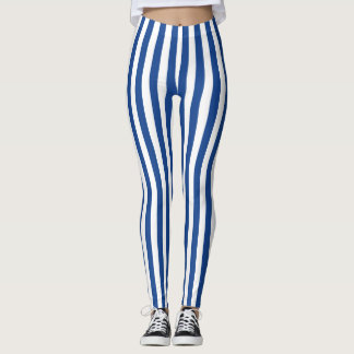 Blaue Streifen Leggings