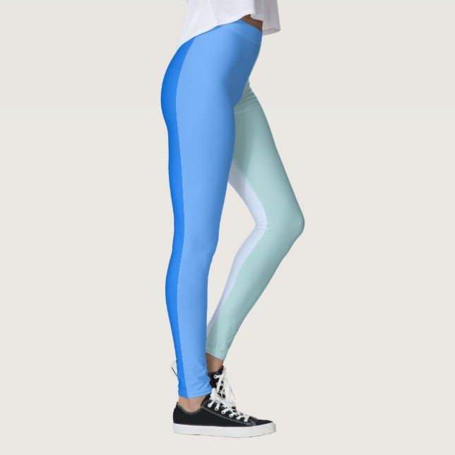 Blaue Streifen Leggings (Rechts)
