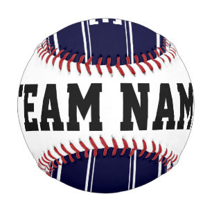 Blaue Streifen mit benutzerdefiniertem Monogramm Baseball