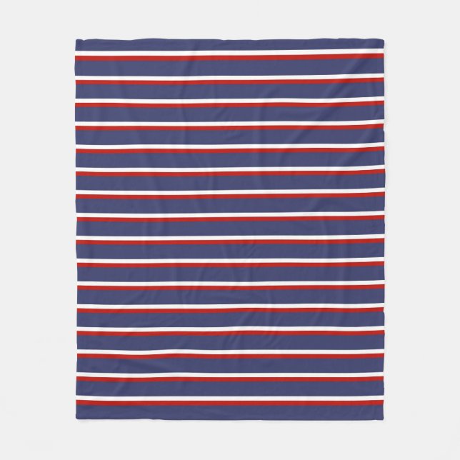 Blaue Streifen Muster Fleecedecke (Vorderseite)