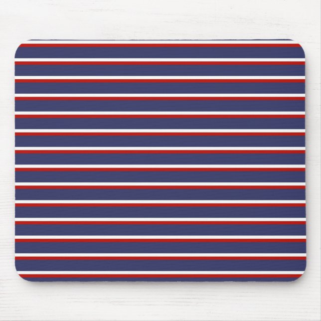 Blaue Streifen Muster Mousepad (Vorne)