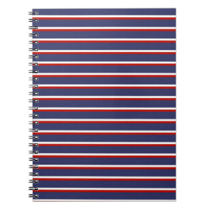 Blaue Streifen Muster Notizblock