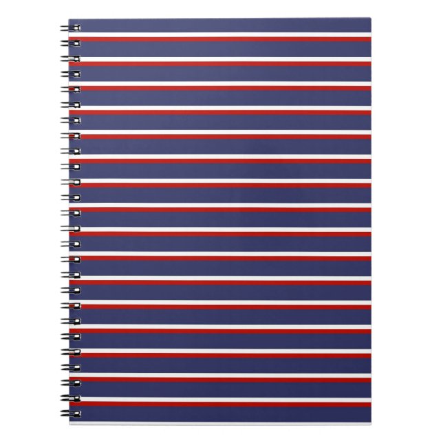 Blaue Streifen Muster Notizblock (Vorderseite)