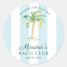 Blaue Streifen Palm Beach Bach Club Brautparty