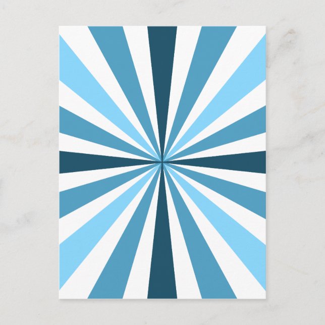 Blaue Streifen Postkarte (Vorderseite)