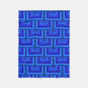 Blaue Streifen quadratische Skala Fleecedecke