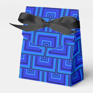 Blaue Streifen quadratische Skala Geschenkschachtel