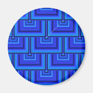 Blaue Streifen quadratische Skala Magnet