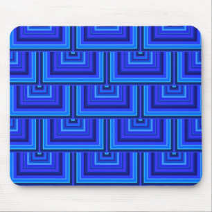 Blaue Streifen quadratische Skala Mousepad