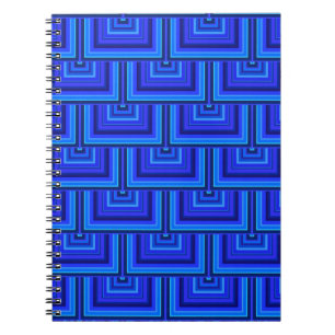 Blaue Streifen quadratische Skala Notizblock