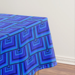 Blaue Streifen quadratische Skala Tischdecke