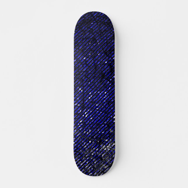 Blaue Streifen schälen Ihre Farben Skateboard (Vorne)