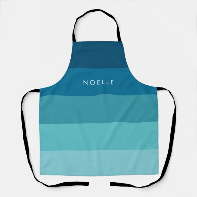 Blaue Streifen Schürze (Vorderseite)
