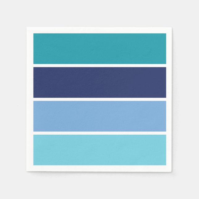 Blaue Streifen Serviette (Vorderseite)