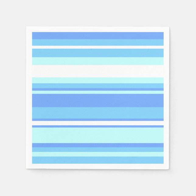 Blaue Streifen Serviette (Vorderseite)