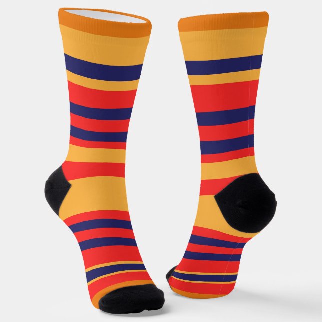 Blaue Streifen Socken (Gewinkelt)