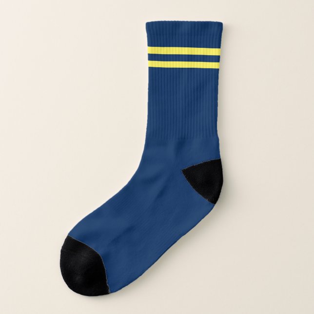 Blaue Streifen Socken (Links - Außen)
