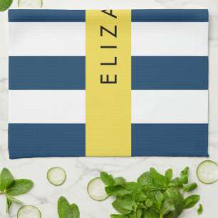 Blaue Streifen, Streifen, Ihr Name Geschirrtuch