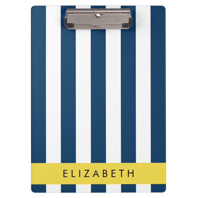 Blaue Streifen, Streifen, Ihr Name Klemmbrett (Vorderseite)