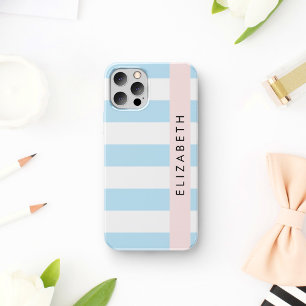 Blaue Streifen, Streifen, Linien, Ihr Name Case-Mate iPhone Hülle