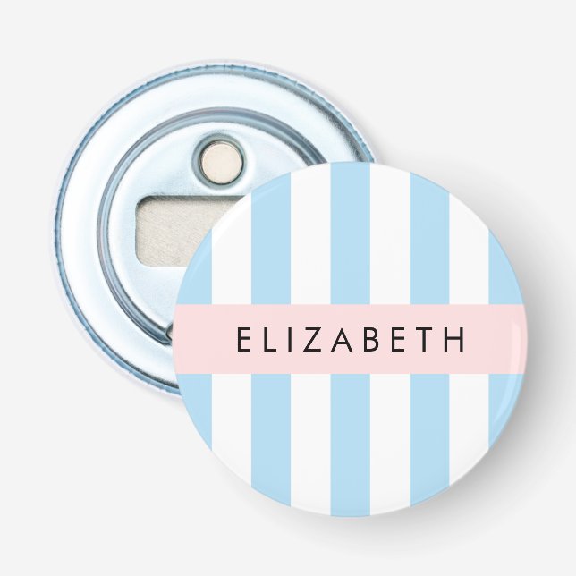 Blaue Streifen, Streifen, Linien, Ihr Name Flaschenöffner (Vorderseite)