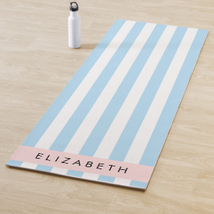 Blaue Streifen, Streifen, Linien, Ihr Name Yogamatte