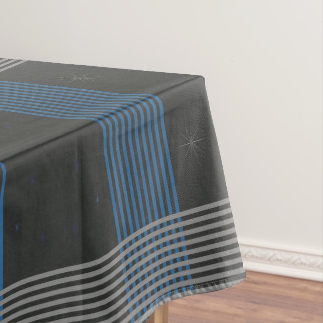 Blaue Streifen Tischdecke (Beispiel)