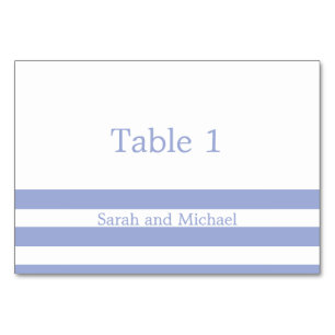 Blaue Streifen Tischnummer