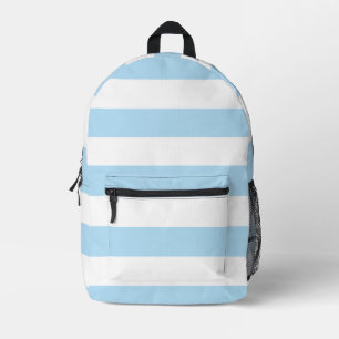 Blaue Streifen, weiße Streifen, gestreiftes Muster Bedruckter Rucksack
