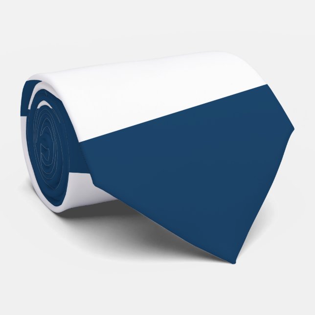 Blaue Streifen, weiße Streifen, gestreiftes Muster Krawatte (Gerollt)