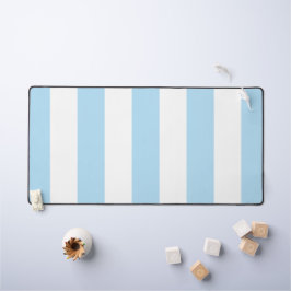 Blaue Streifen, weiße Streifen, gestreiftes Muster Schreibtischunterlage