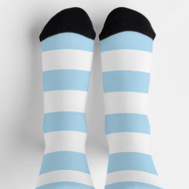 Blaue Streifen, weiße Streifen, gestreiftes Muster Socken