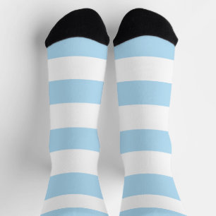 Blaue Streifen, weiße Streifen, gestreiftes Muster Socken