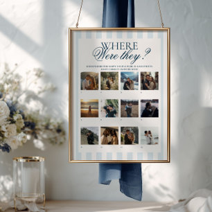 Blaue Streifen Wo waren sie Poster