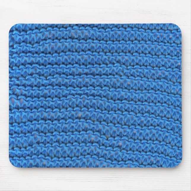blaue strickende Mäusematte Mousepad (Vorne)