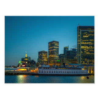 Blaue Stunde in der Stadt Fotodruck