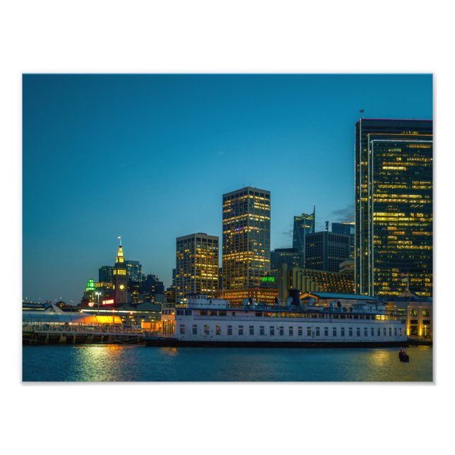 Blaue Stunde in der Stadt Fotodruck (Vorne)