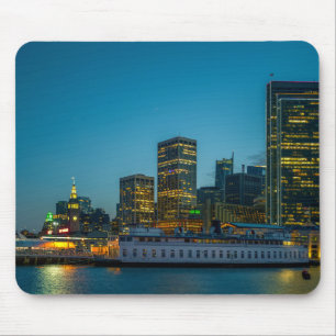 Blaue Stunde in der Stadt Mousepad