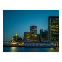 Blaue Stunde in der Stadt